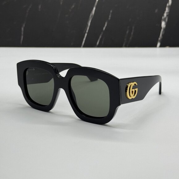 NEW GUCCI GG1546S 001 BLACK WOMEN SUNGLASSES GUCCI - Picture 1 of 10